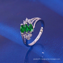 Xuping Luxury Rhodium Plated Zircon Ring